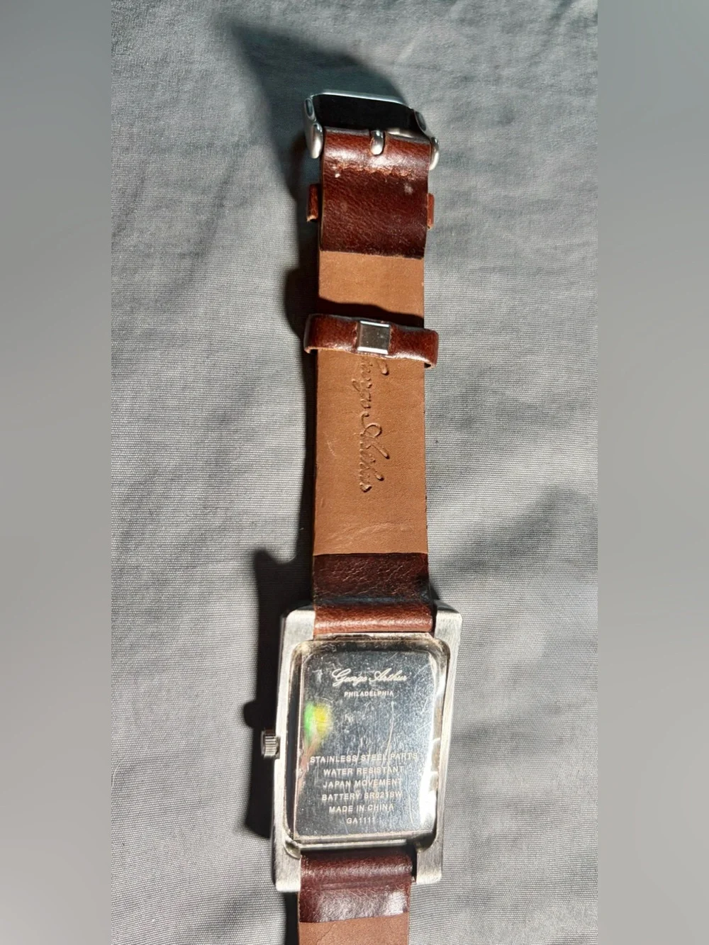 Vintage Y2K Era George Arthur Quartz Watch Leather Band